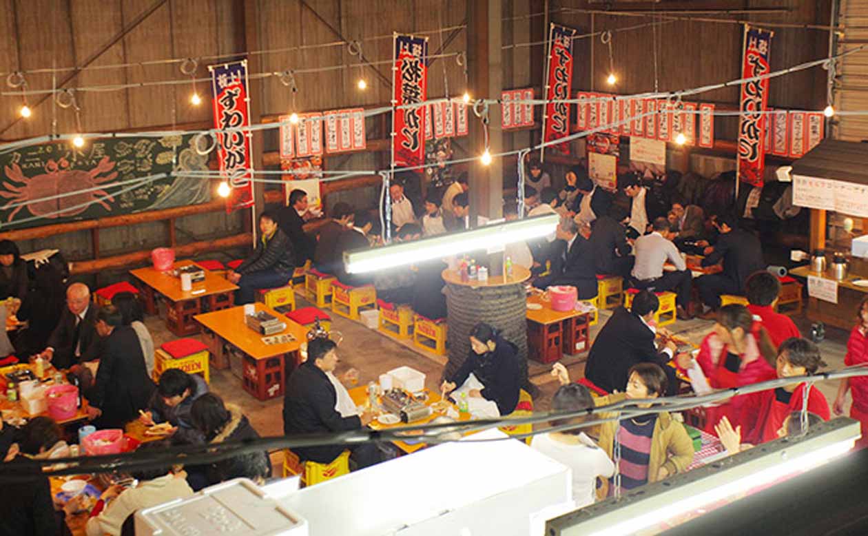 島根県松江市まつえ食まつり かに小屋店内