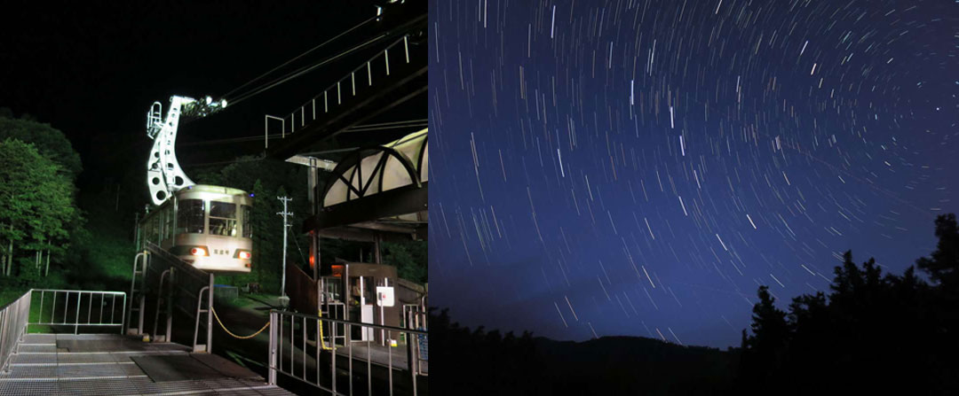 源泉かけ流しの紅葉露天風呂 岩手県岩手郡雫石町高倉温泉 雫石プリンスホテル ナイトロープウェー